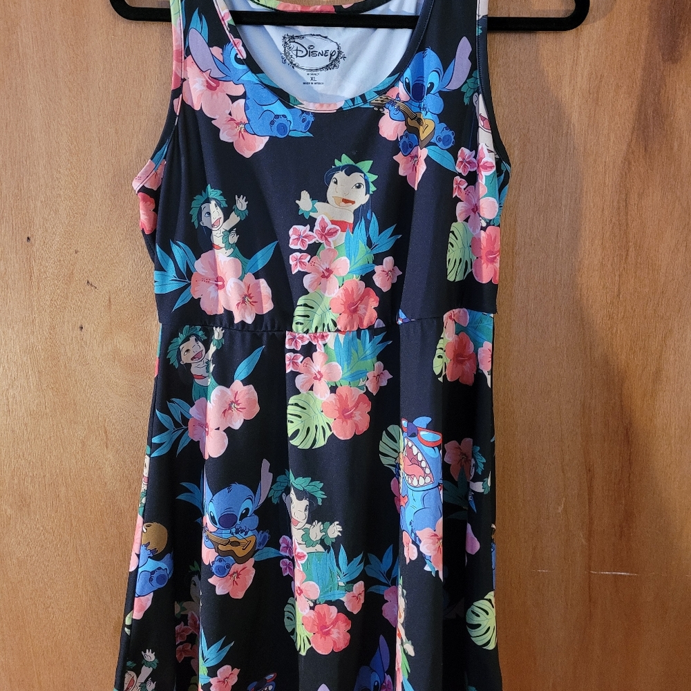 Lilo and Stitch Patterned Mini Dress